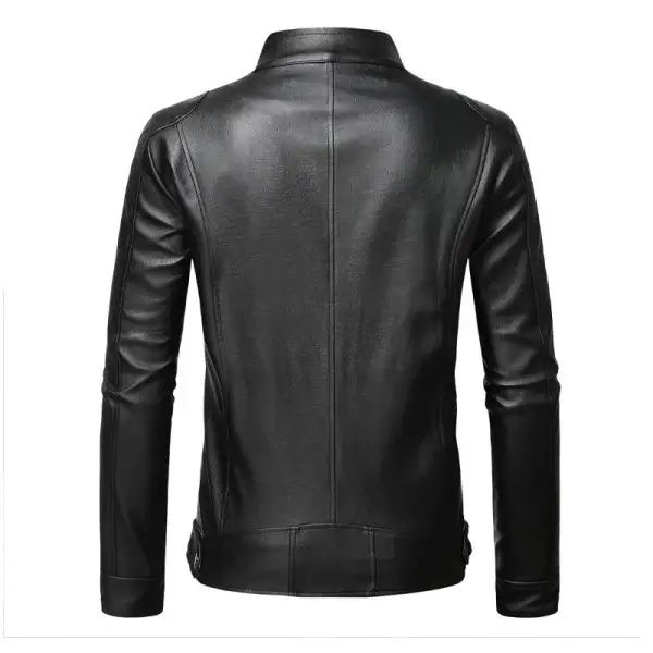 Leather Button Jacket