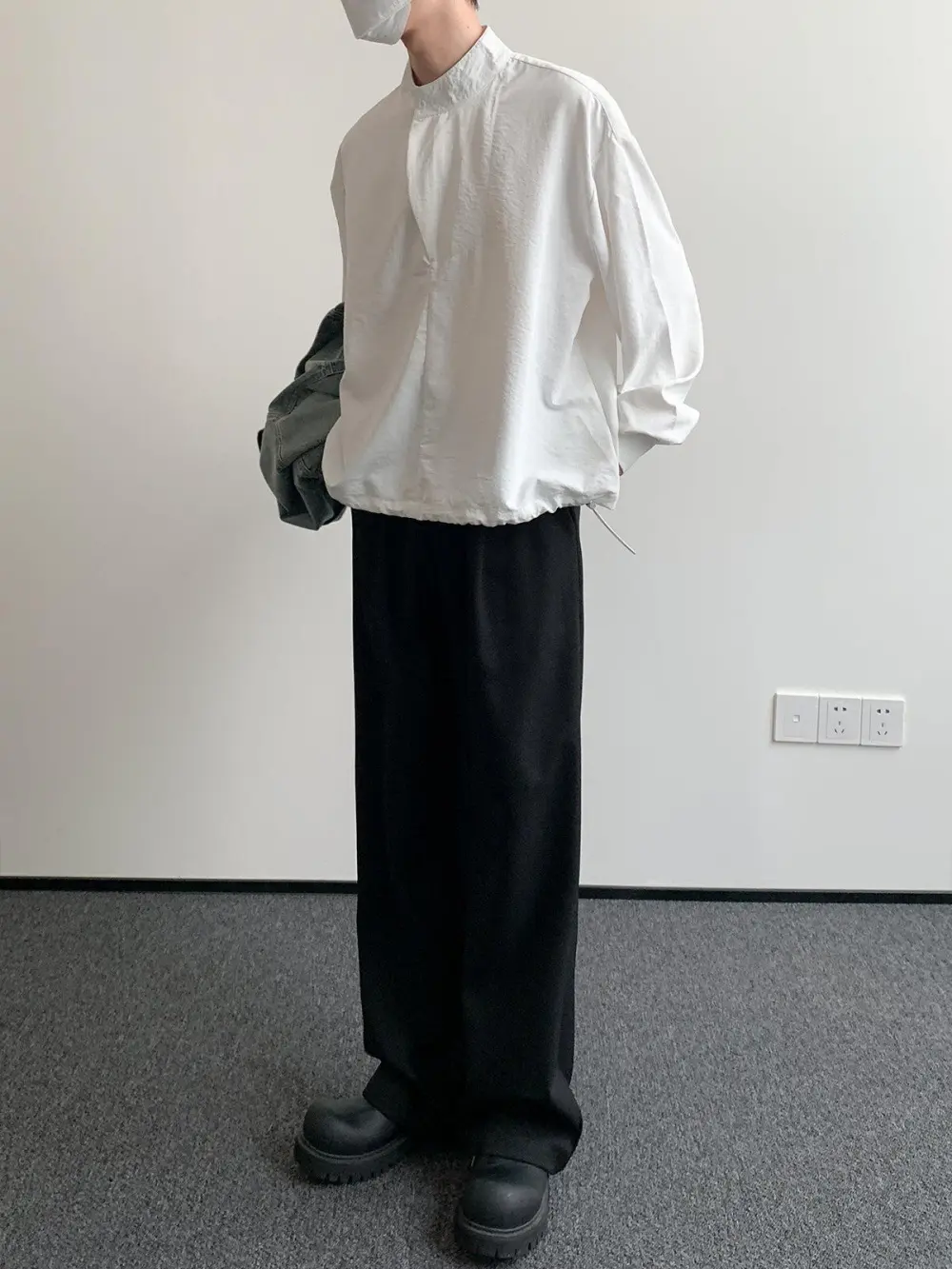 Half-Buttoned Closure Shirt