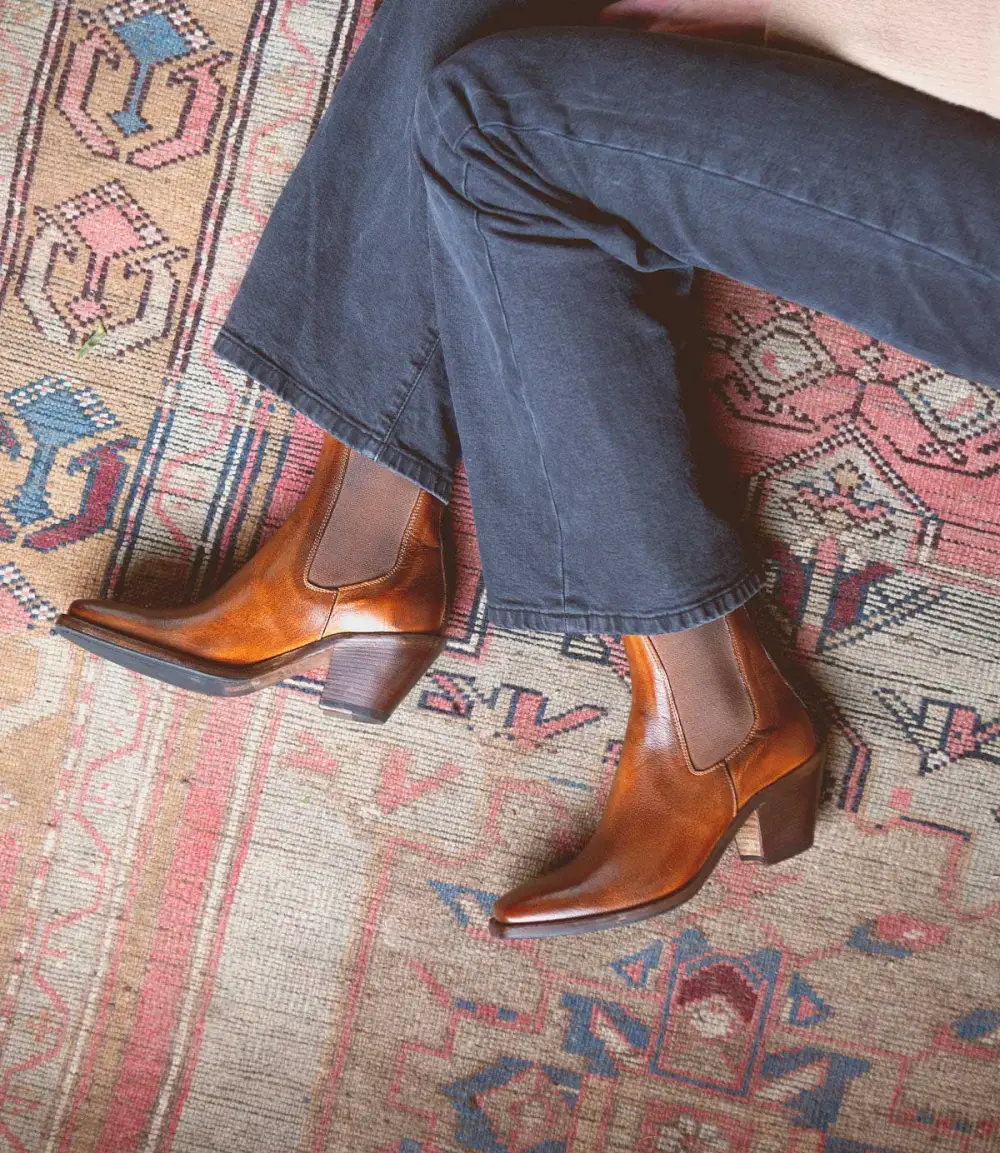 Chelsea Square Toe Leather Refined Ankle Boots