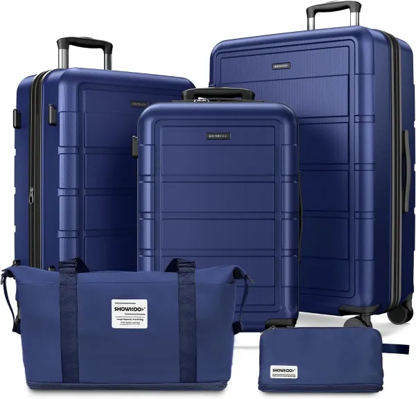 SHOWKOO G-Series Luggage set 3pcs, 100% PC Durable Hardshell Suitcase