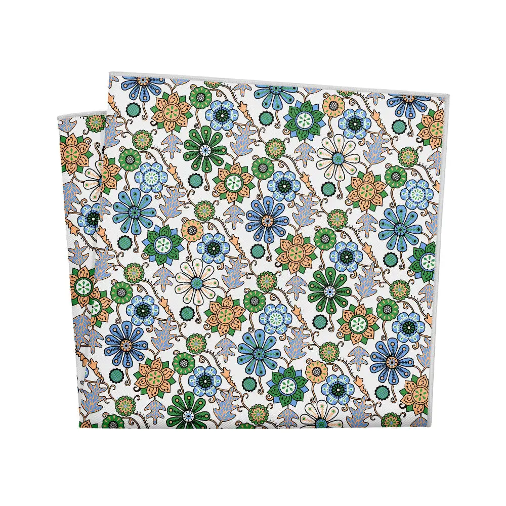 Elegant Refined Floral Pocket Square