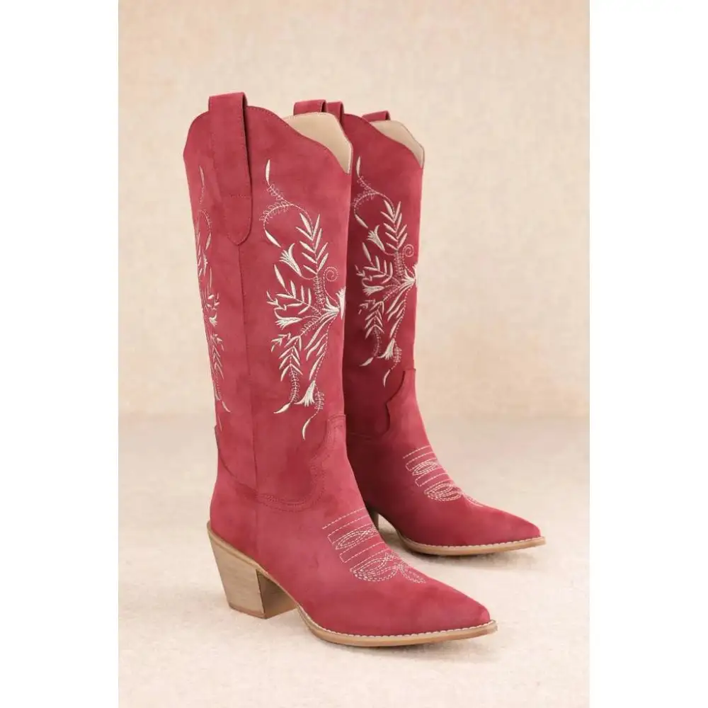 The Flora Suede Western Boots