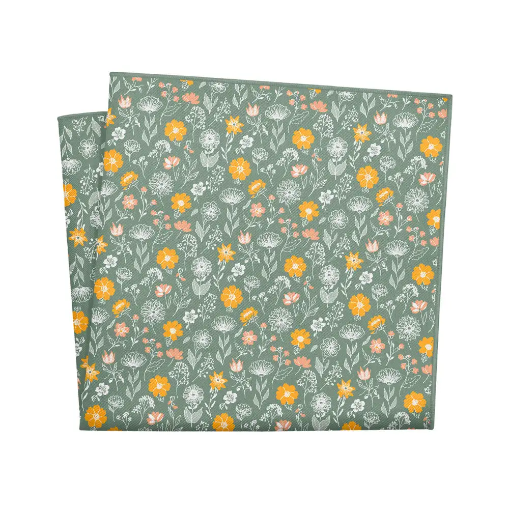 Refined Sophisticated Floral Pocket Square