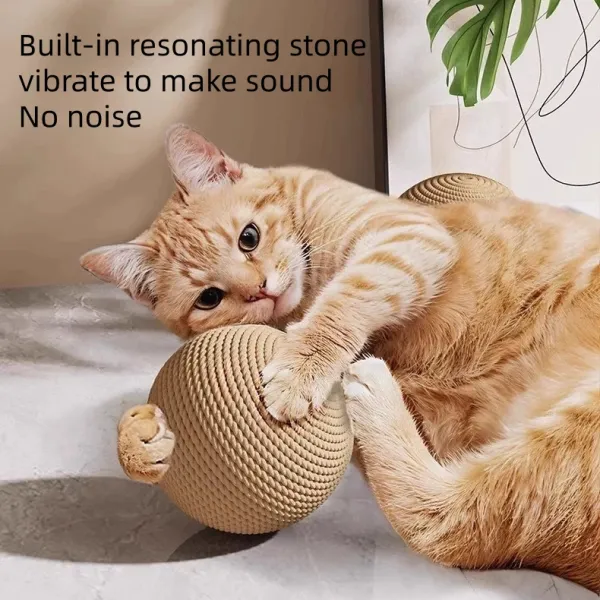 Sisal Ball Pet Cat Toy Ball Cat Large Size Chewing Toy Scratch-Resistant Bite-Relieving Boredom Teasing Cat Supplies Mainan Kucing