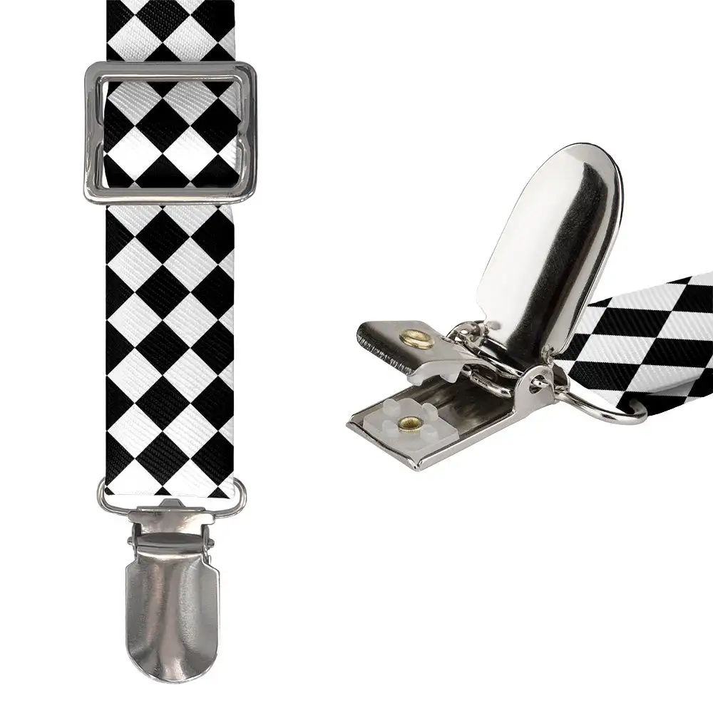 Checkered Tile Theme Suspenders