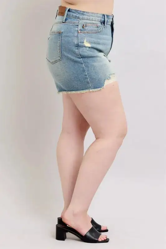 Plus High Rise Washed Fly Stitch Top