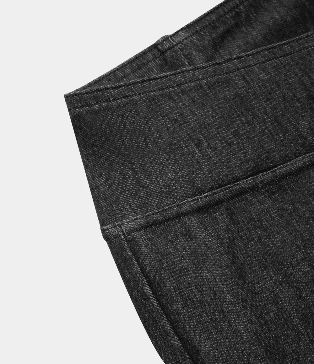 Magic High Waisted Crossover Back Pocket Stretchy Knit Casual Flare Jeans