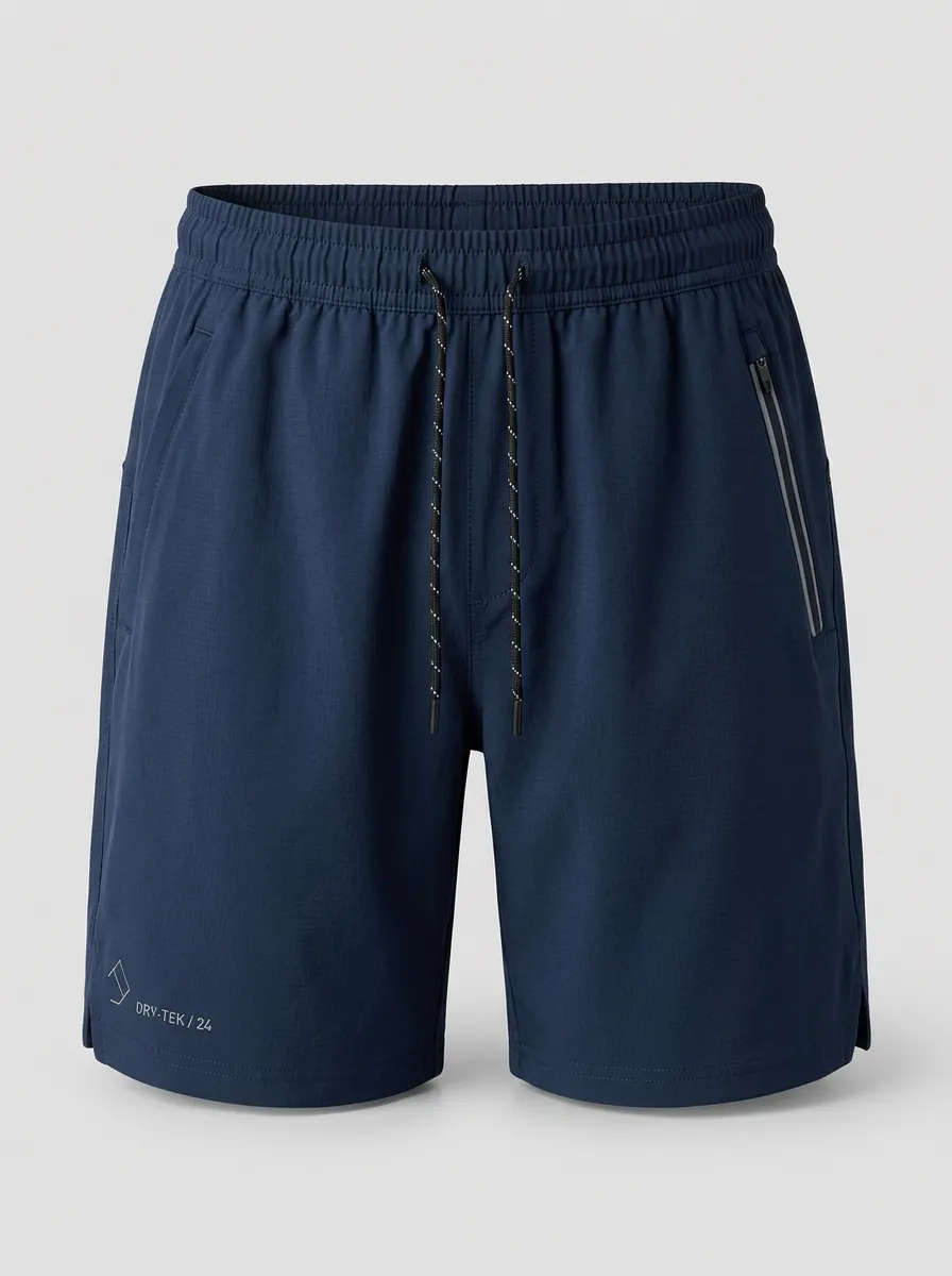 Men's Dry-Tek Sport Fitness Logo Printed Shorts