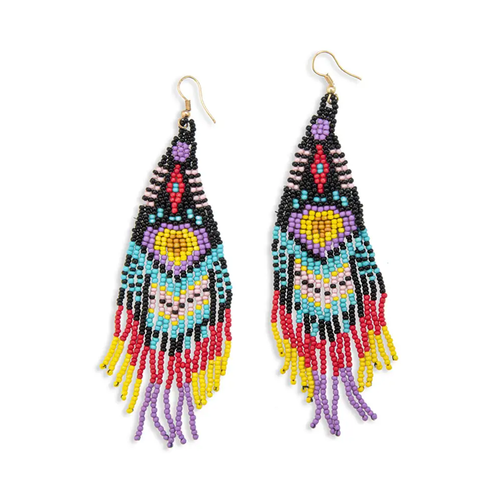 Dynamic Artful Beaded Earrings