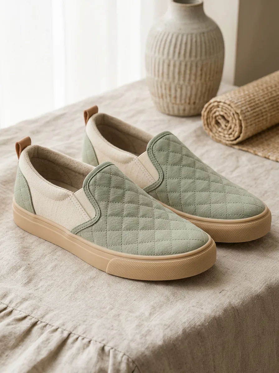 Women's Quilted Lifestyle Slip-On Skate Shoes