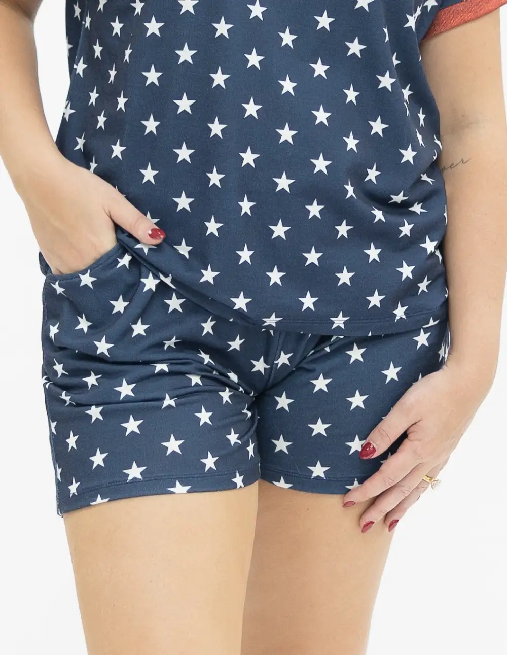 Sequin Star Print Shorts