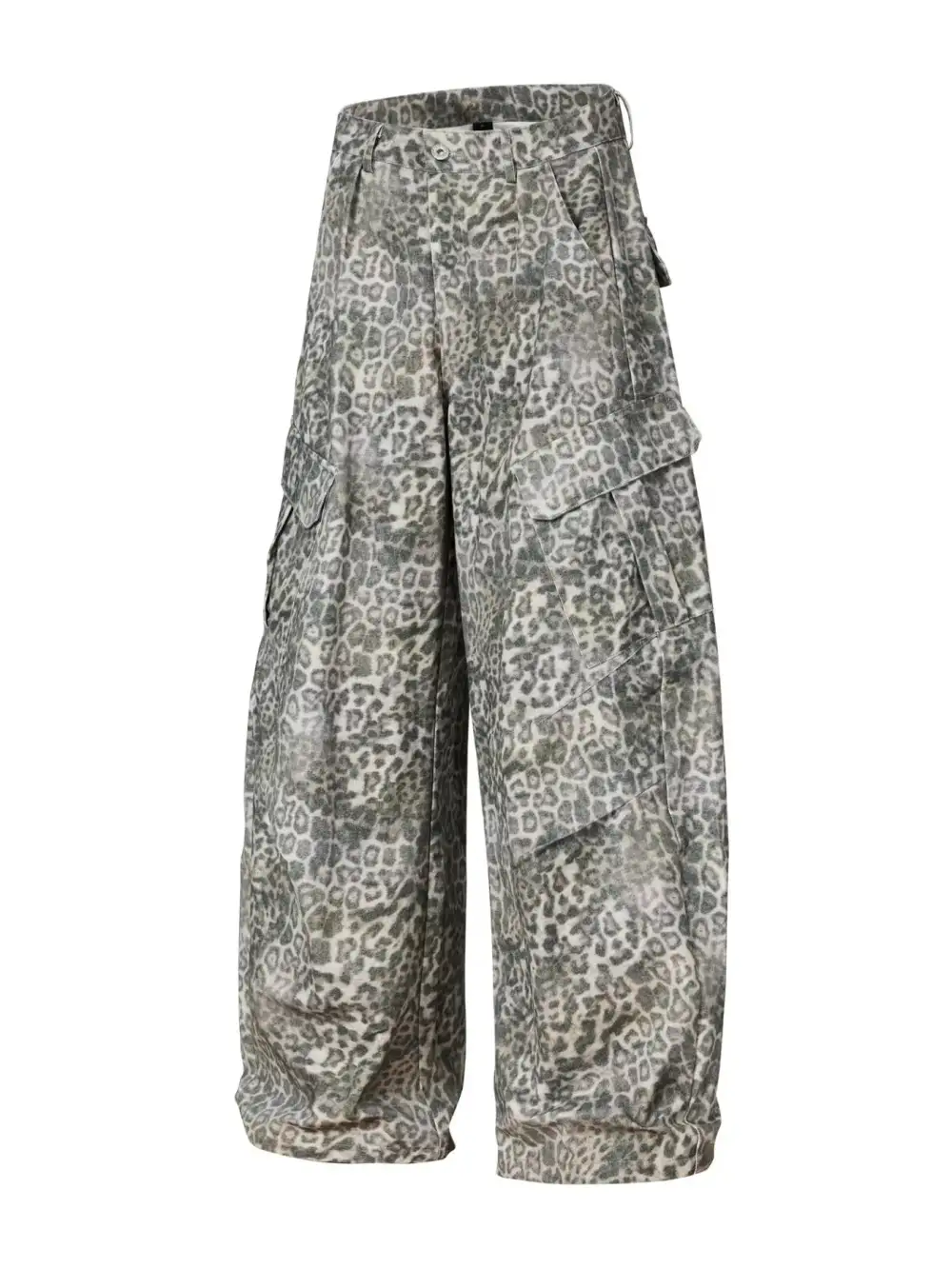 Refined Men's Leopard Print Cargo Pants