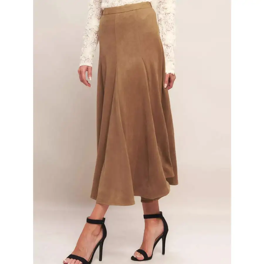Flowy A-line Midi Skirt