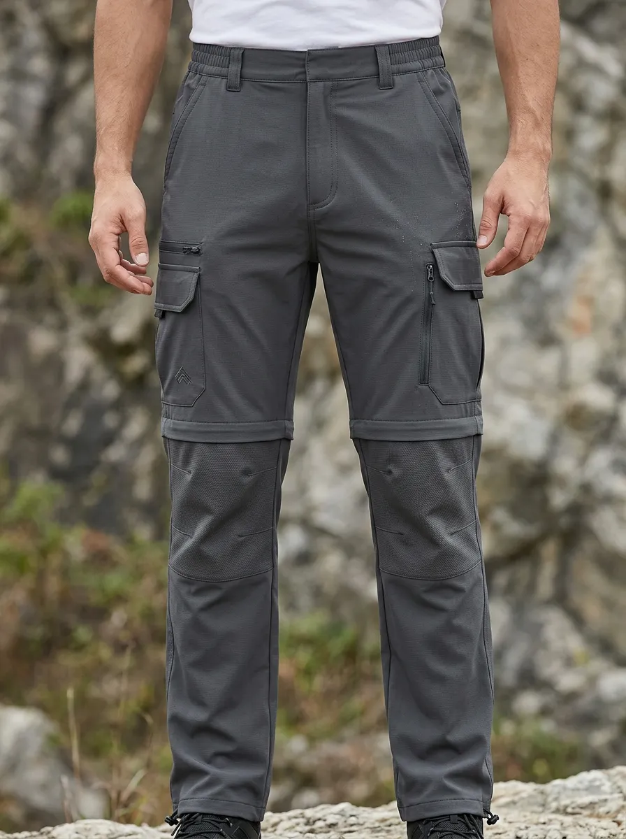 Men's Expedition Range Multi-Pocket Waterproof Zip-Off Tactical Cargo Pants