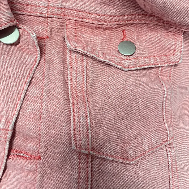 Washed Denim Utility Pocket Jacket