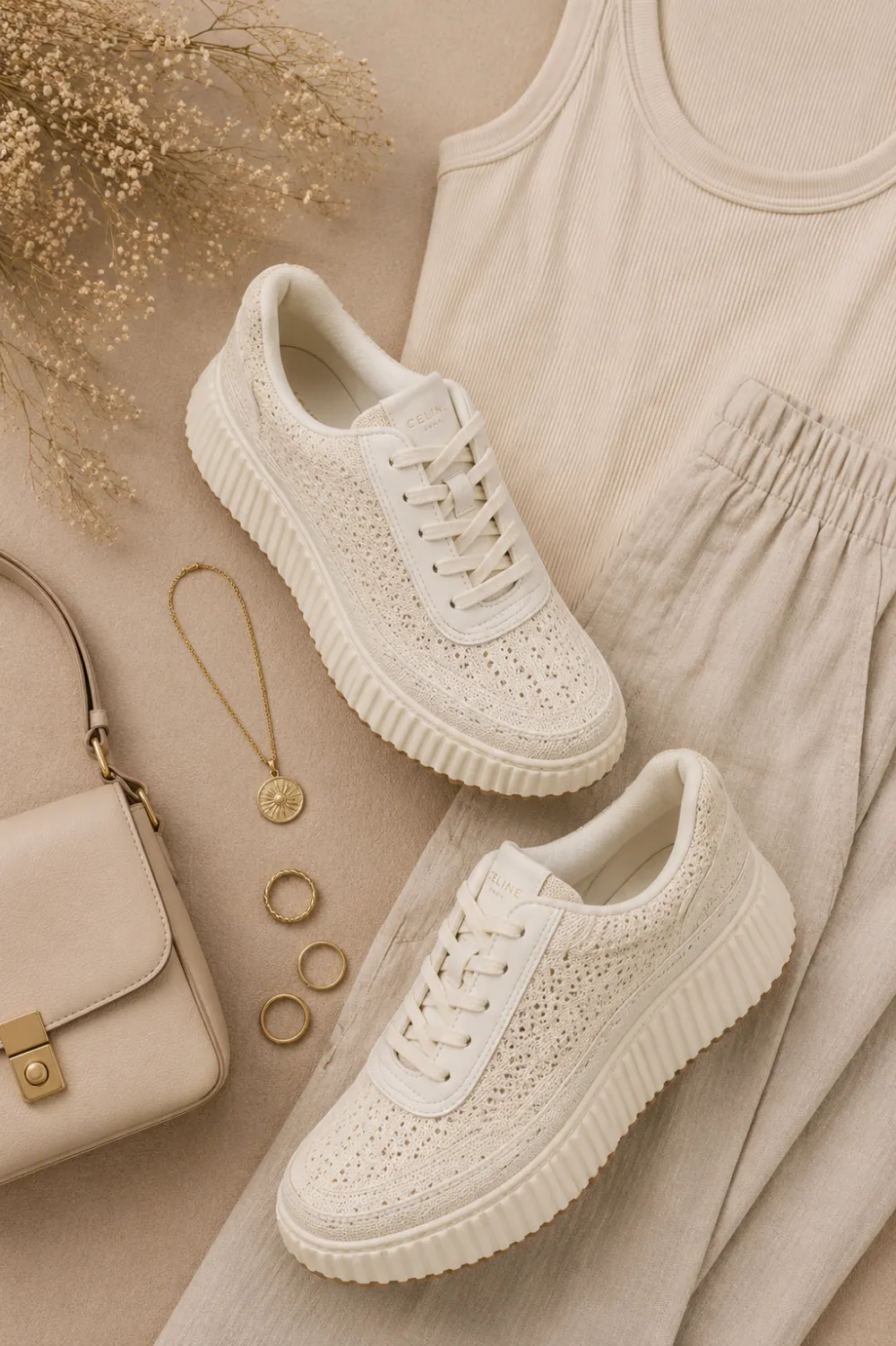 Platform Woven Sneakers
