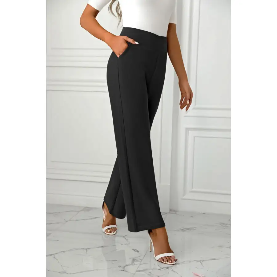 High Waist Straight Leg Pants