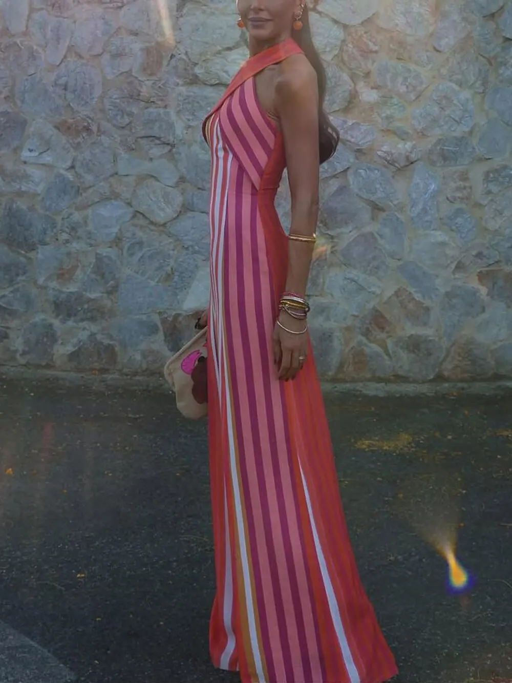 Sunset Samba Cross Strap Maxi Dress