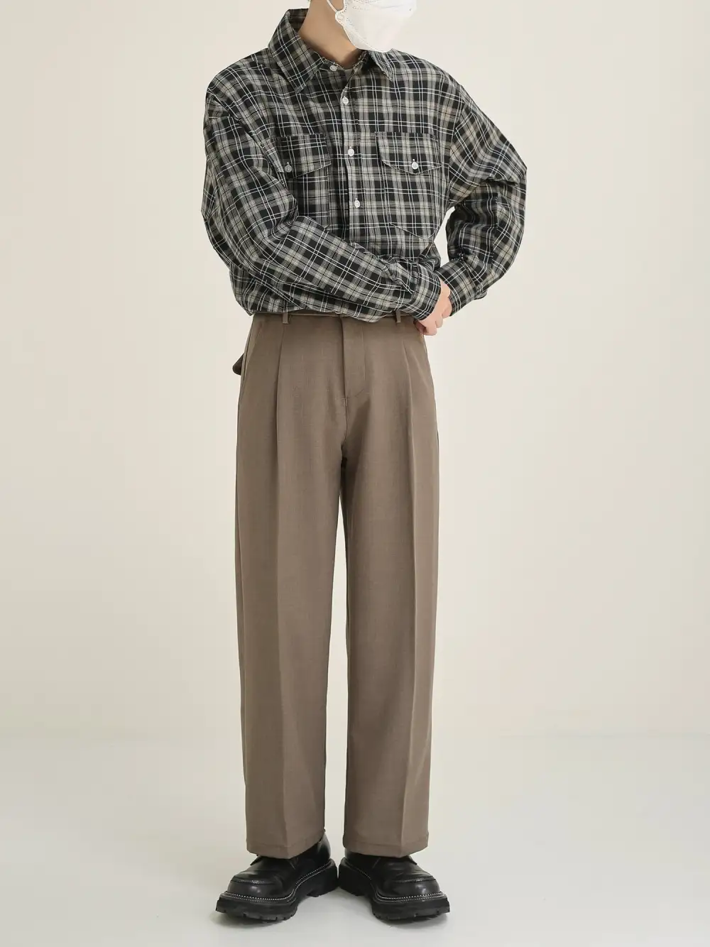 Buttoned Pocket Plaid Shirt