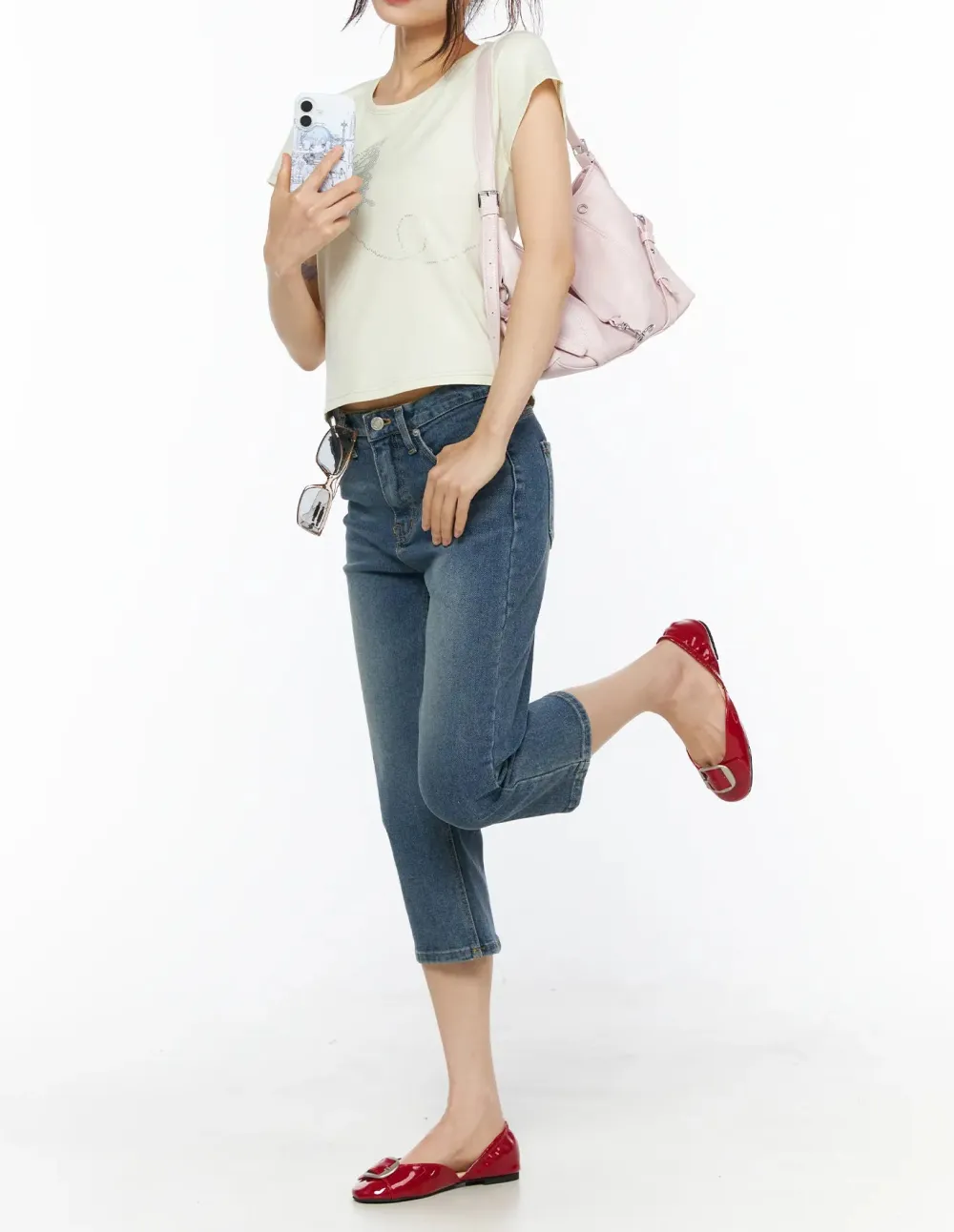 Slim-Fit Capri Jeans