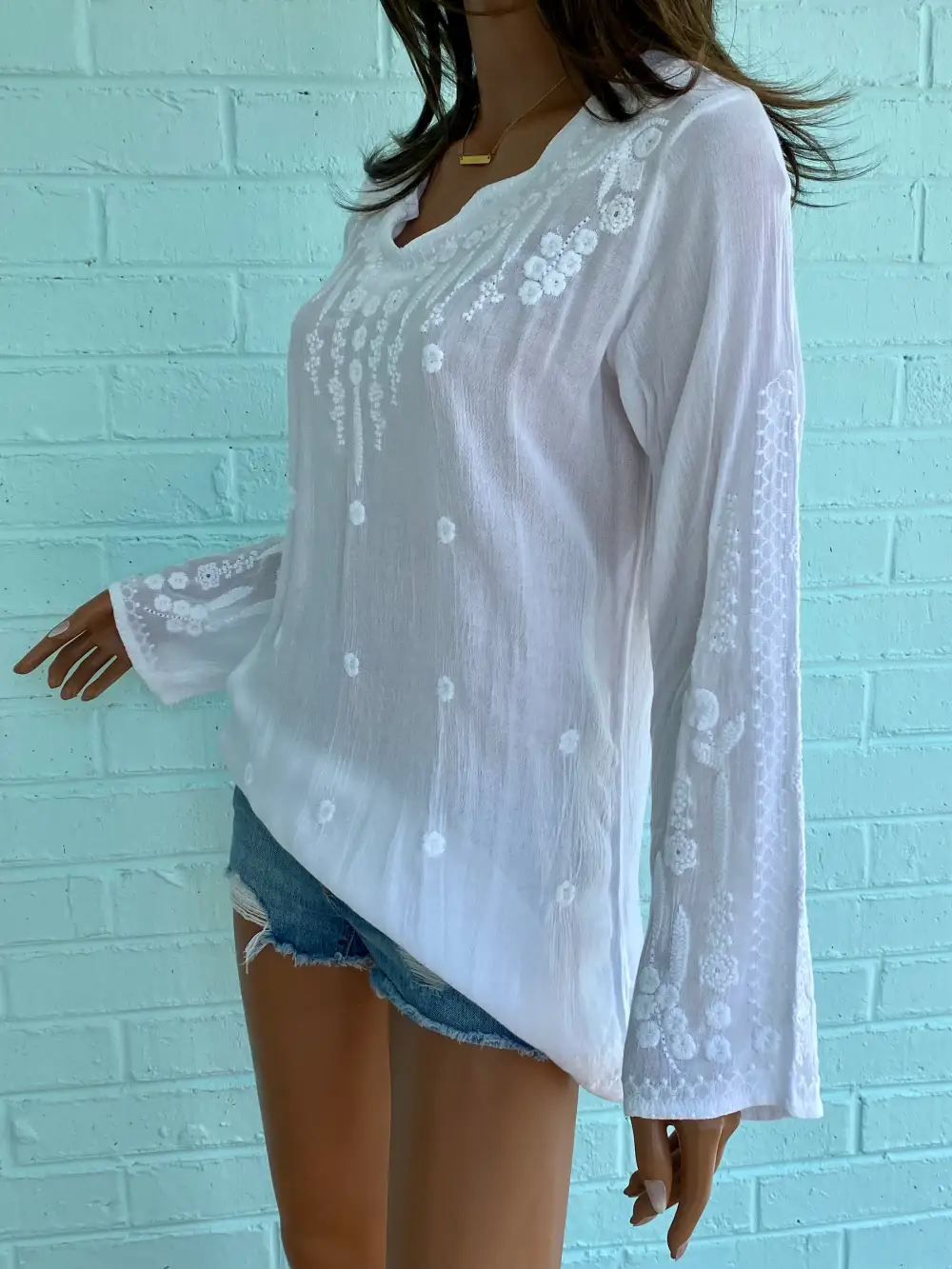 Relaxed Embroidered Top