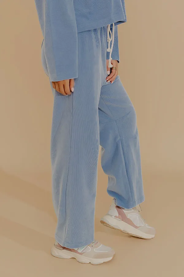 High Waist Relaxed Straight Leg Knit Pants