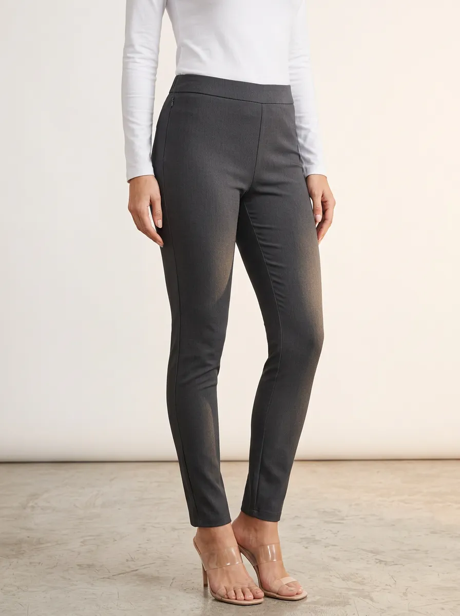 High-Stretch Mid-Rise Casual Office-Ready Mid-Rise Stretch Pants