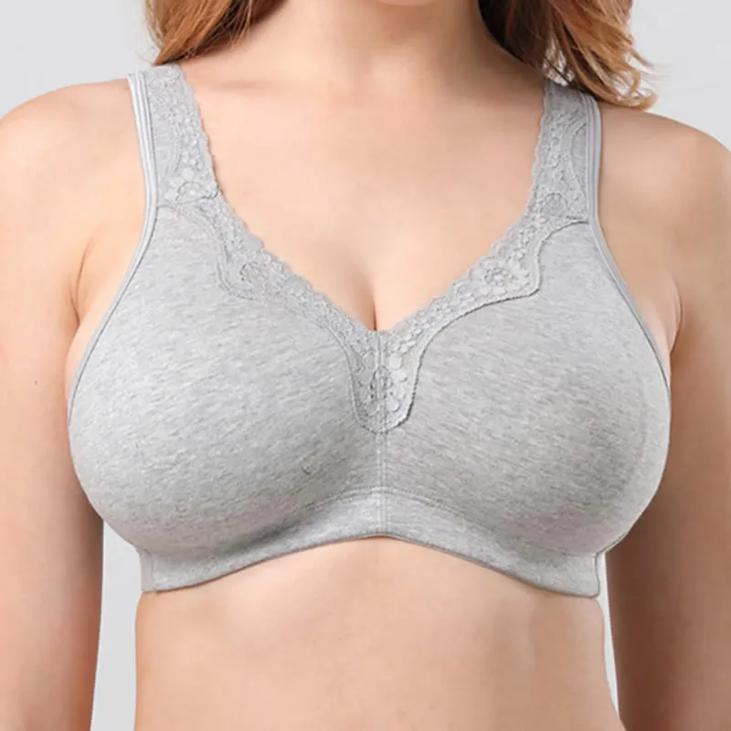 Lace Cotton Wireless Bra