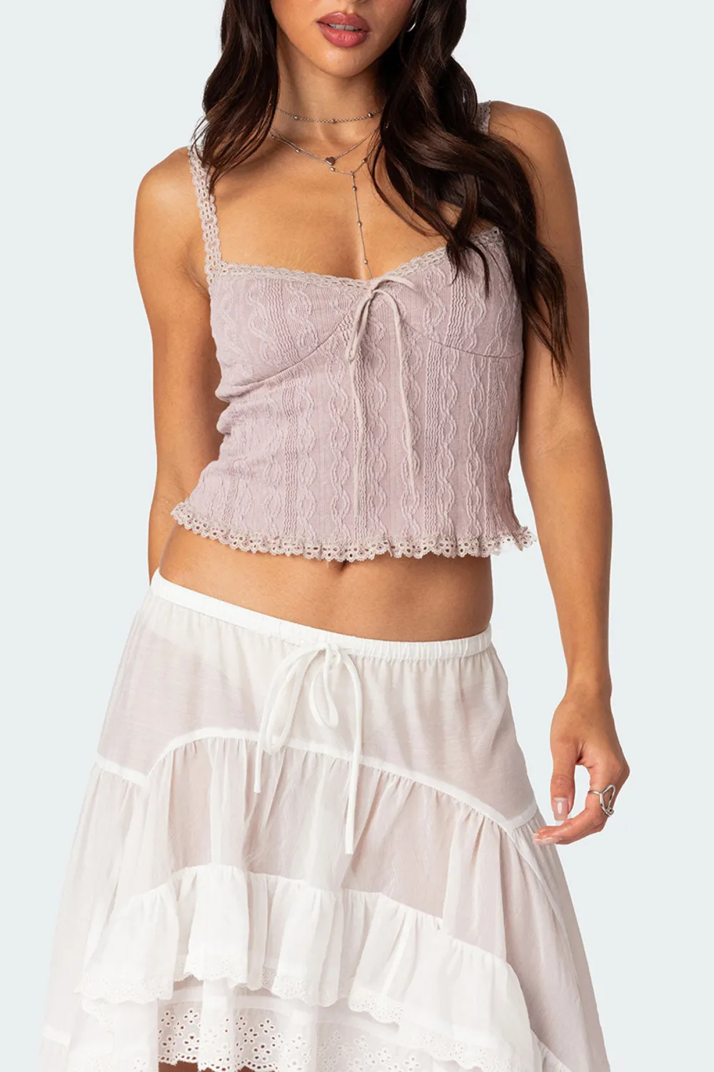 Lacey Knit Tank Top