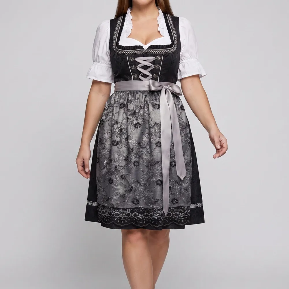 Women's Lace Bridal Dirndl-Inspired Dress