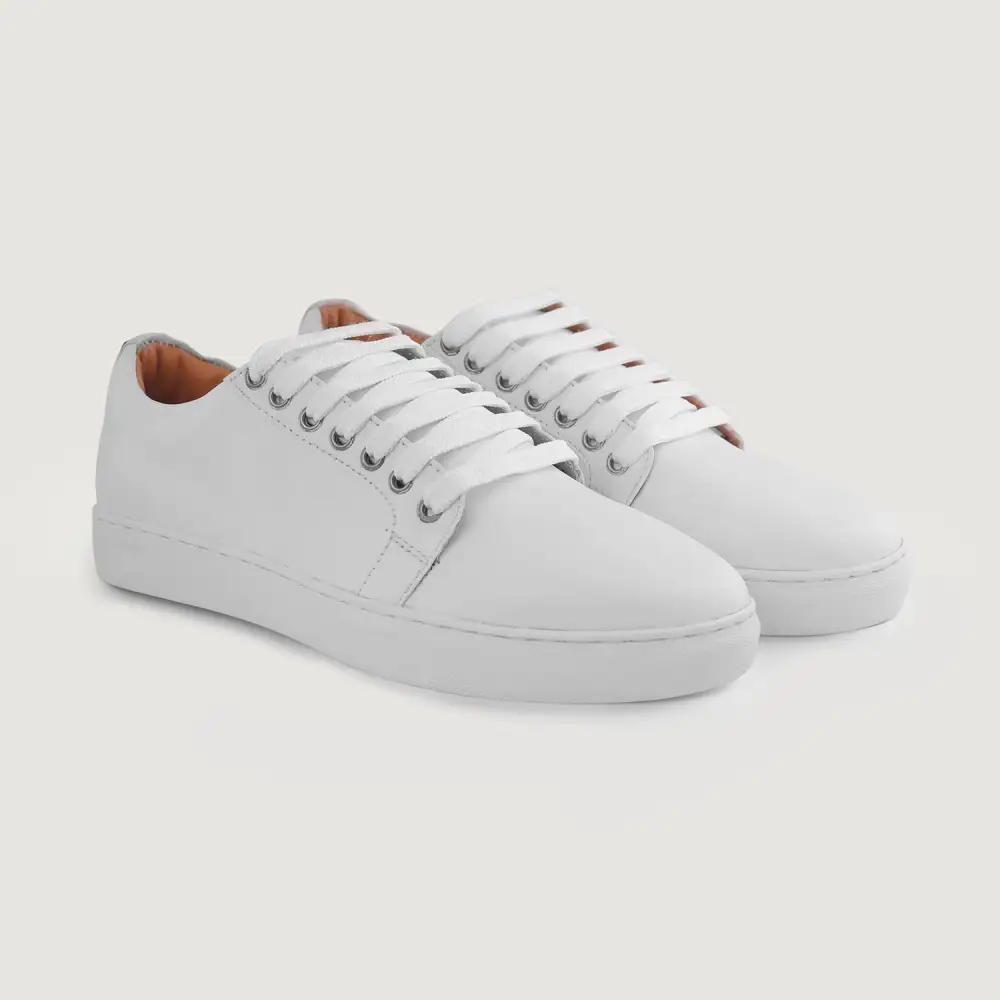 Crisp Leather Low Top Sneakers