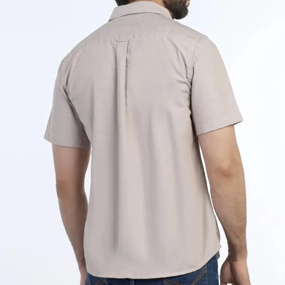 Men's Chambray Half Sleeve Casual Shirt