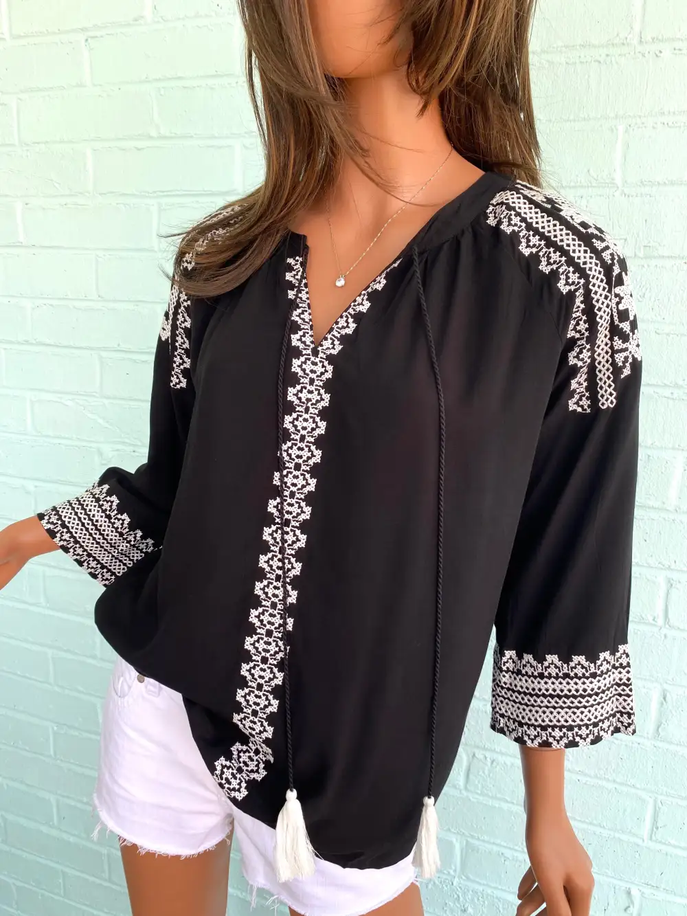 Embroidered Tassel Tunic