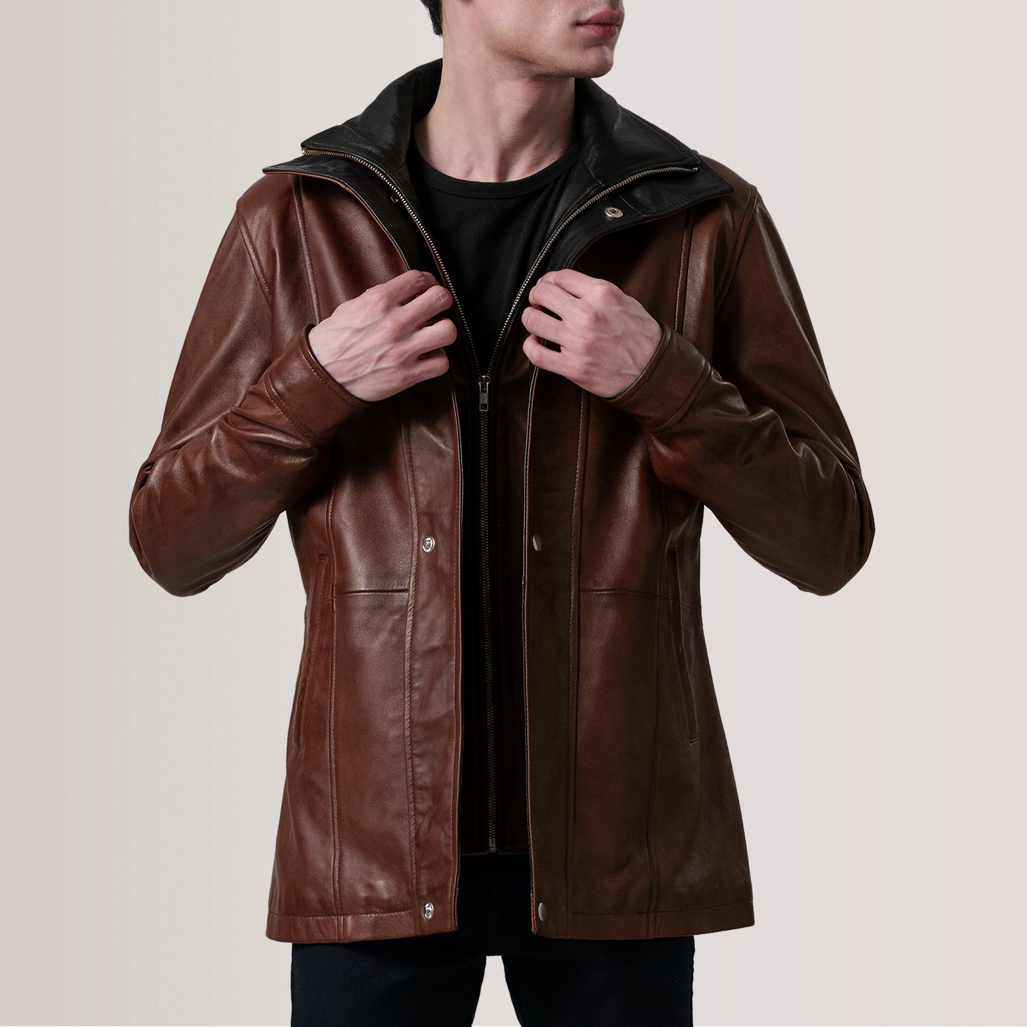 Men's Modern Leather Coat