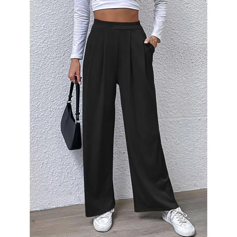 High Waist Straight Pants