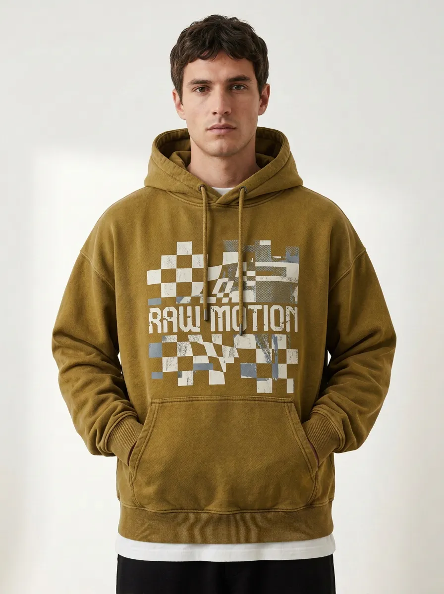Outdoor Checkerboard Men's Graphic Hoodie