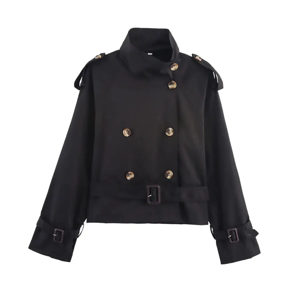 Polished Hooded Trench Coat