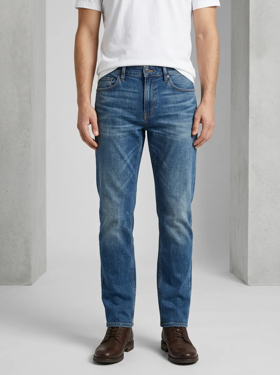 Easy-Layer Everyday Faded Jeans