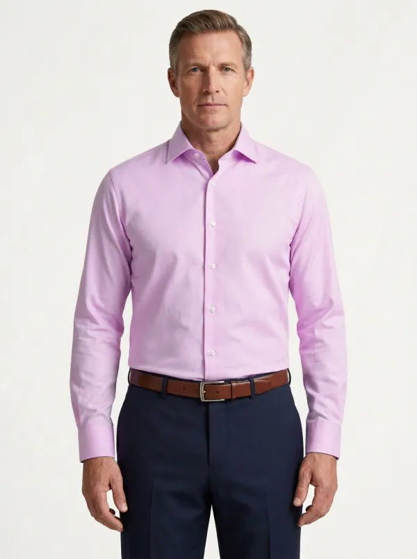 Men's Everyday Long-Sleeve Solid Dress Shirt