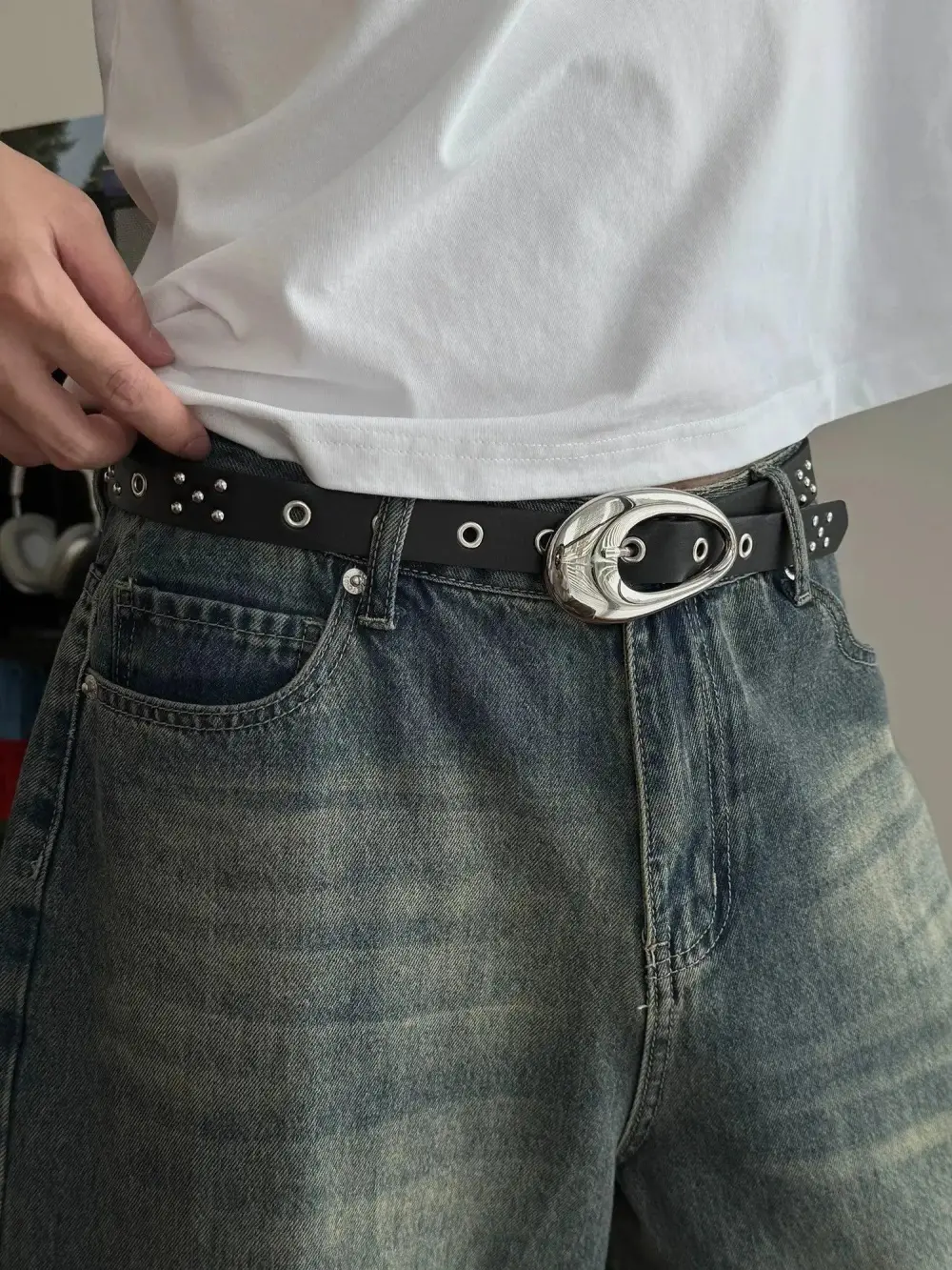 Studded Metal Rivet Belt