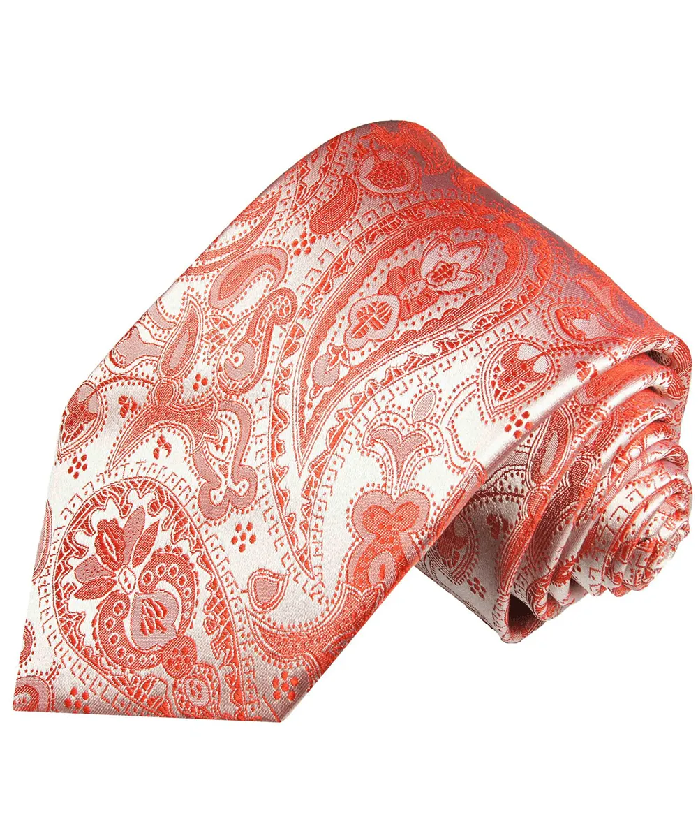 Refined Silk Paisley Men's Necktie With Pocket Square and Cufflinks