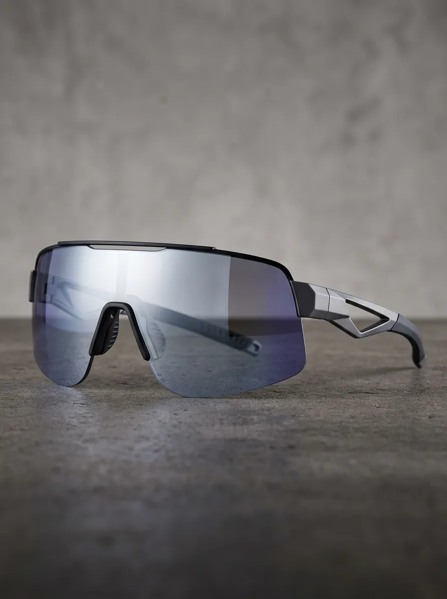 Unisex Sport Cycling Mirrored Shield Sunglasses