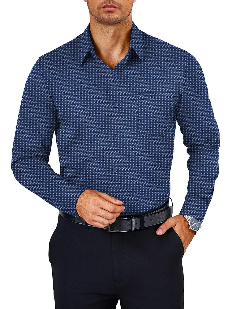 Henley Button Down Dress Shirt