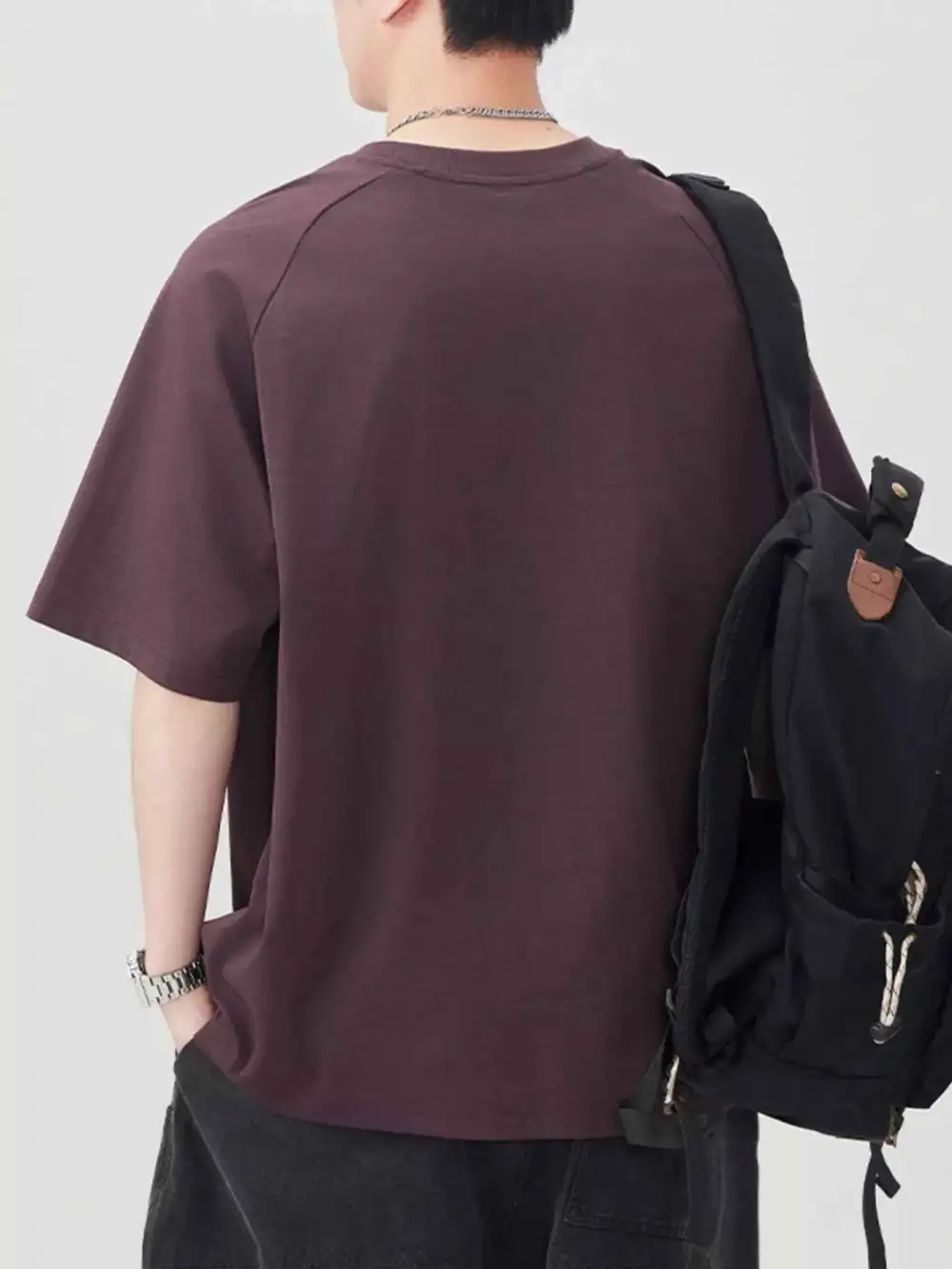 Contrast Round Neck Short Sleeve T-Shirt