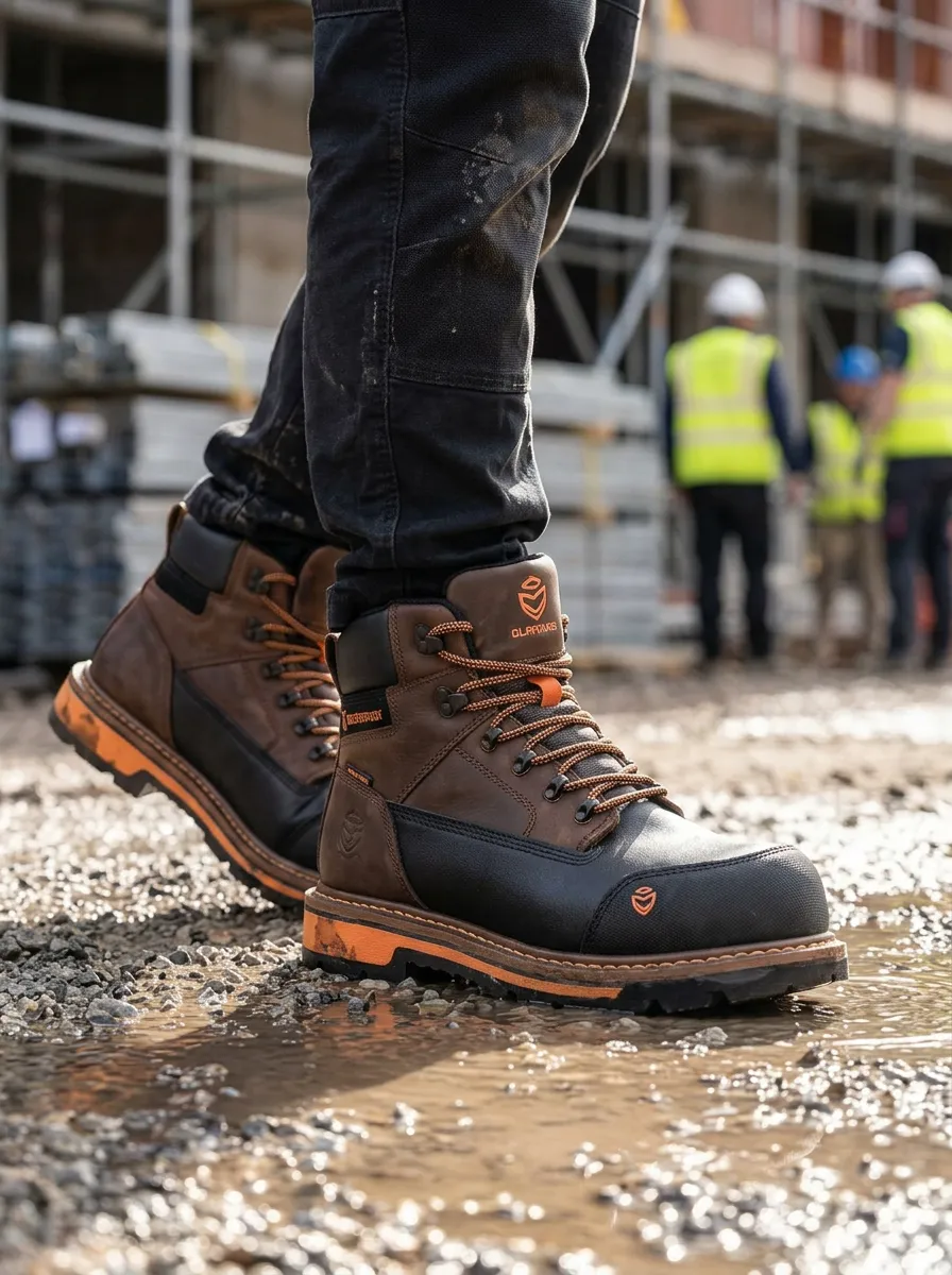 Versatile Construction Look Men' Waterproof Work Boots