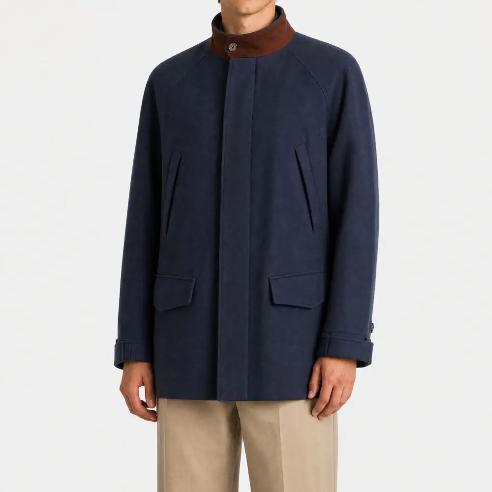 Suede Cashmere Vicuna Parka Coat