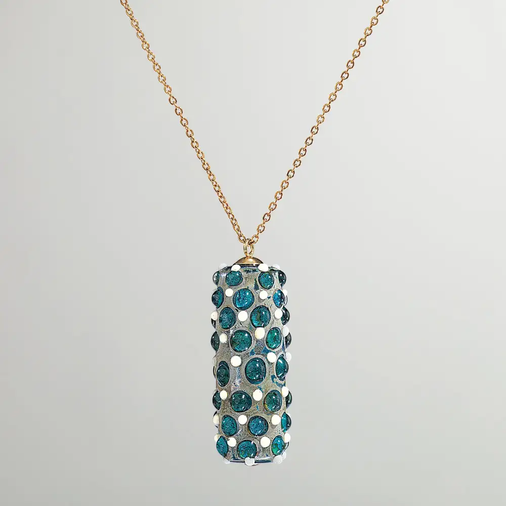 Glass Cabochon Pendant Necklace