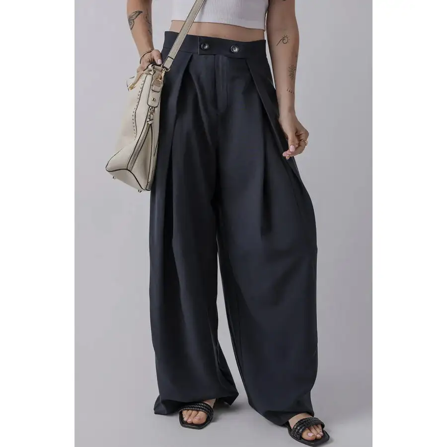 Chic Wide Leg Pants with Pockets