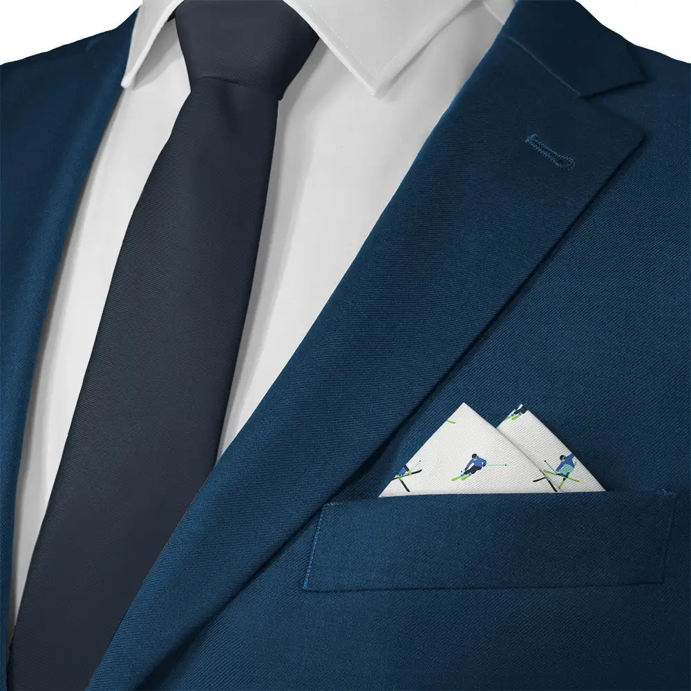 Refined Minimal Novelty Sports Motif Pocket Square