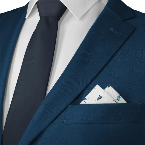 Refined Minimal Novelty Sports Motif Pocket Square